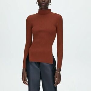 Babaton Ribbed Mock Neck Sweater NWT - Size M